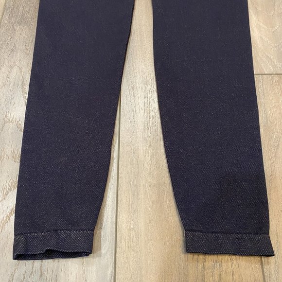 Assets By Spanx Leggings Women's M Blue Denim Look Cropped Shapewear - Picture 3 of 4